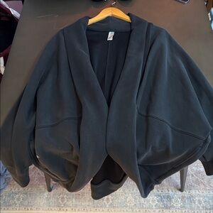 Classic Black Shawl Collar Women's Coat